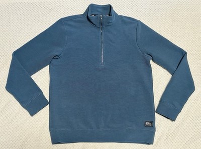 Eddie Bauer Forest Trail 1/4 Zip Pullover Mens Size Medium Blue Fusion NWT