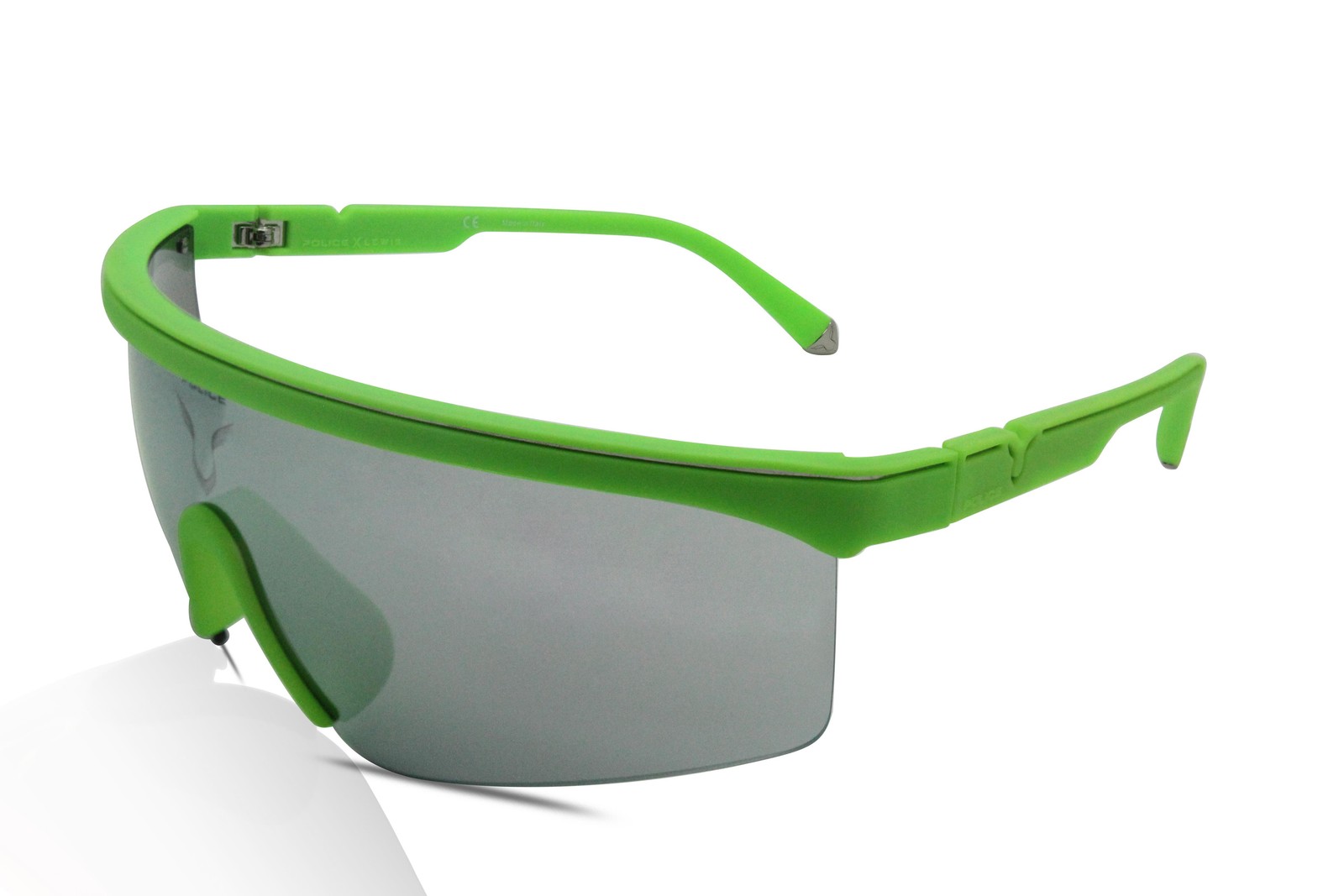 Police Lewis 07 SPLA28 7B8X Green/Smoke Mirror Sunglasses *Official Stockist*