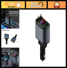 66W Retractable Car Charger Adapter, 4-in-1 Fast USB Charger for iPhone & Androi