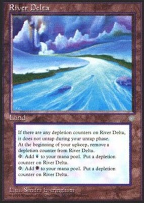 4x MTG River Delta, Light Play, English Ice Age