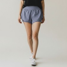 Women's Stretch Athletic/Running Shorts Size Small/Light Blue/Mesh Brief Lining