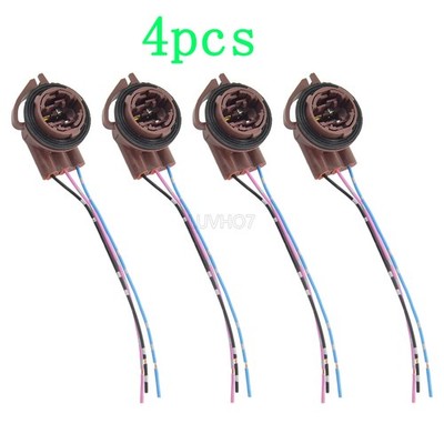 4pc Bulb Harness Wire Plug 3157 4157 for Turn Signal Brake Light Socket Pig Tail
