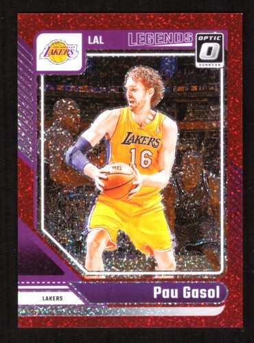 2024-25 Panini Donruss Optic Pau Gasol #234 Red Glitter Prizm 59/75 Lakers