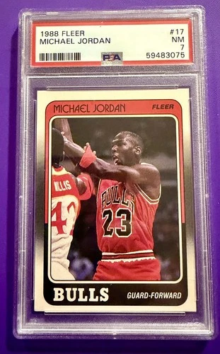 1988-89 Fleer #17 Michael Jordan PSA 7 Nice Looking Card. 🔥 🔥