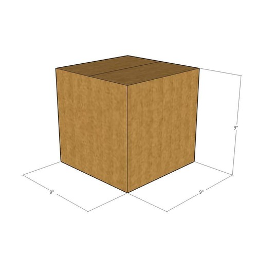 10 9x9x9 Kraft Brown Corrugated Shipping Boxes 32 ECT Single-Wall New - 第 1/4 張圖片
