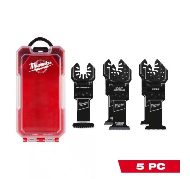 5-Piece Multi-Tool Oscillating Blade Kit for Versatile Cutting