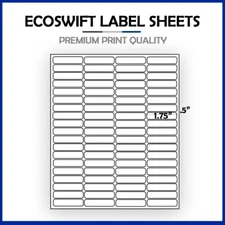 (80) 1 3/4 x 1/2 "EcoSwift" Laser Address Shipping Adhesive Labels 80 per sheet