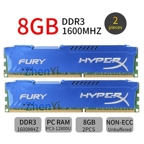 32GB 16GB 8GB 4GB PC3-12800U DDR3 1600MHz CL11 PC kit Memory For HyperX FURY LOT - Picture 11 of 13