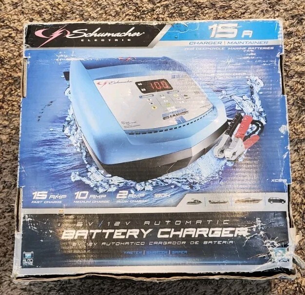 Schumacher XCS15 Fast Charge 15A 6/12V Battery Charger Auto Boat eBay