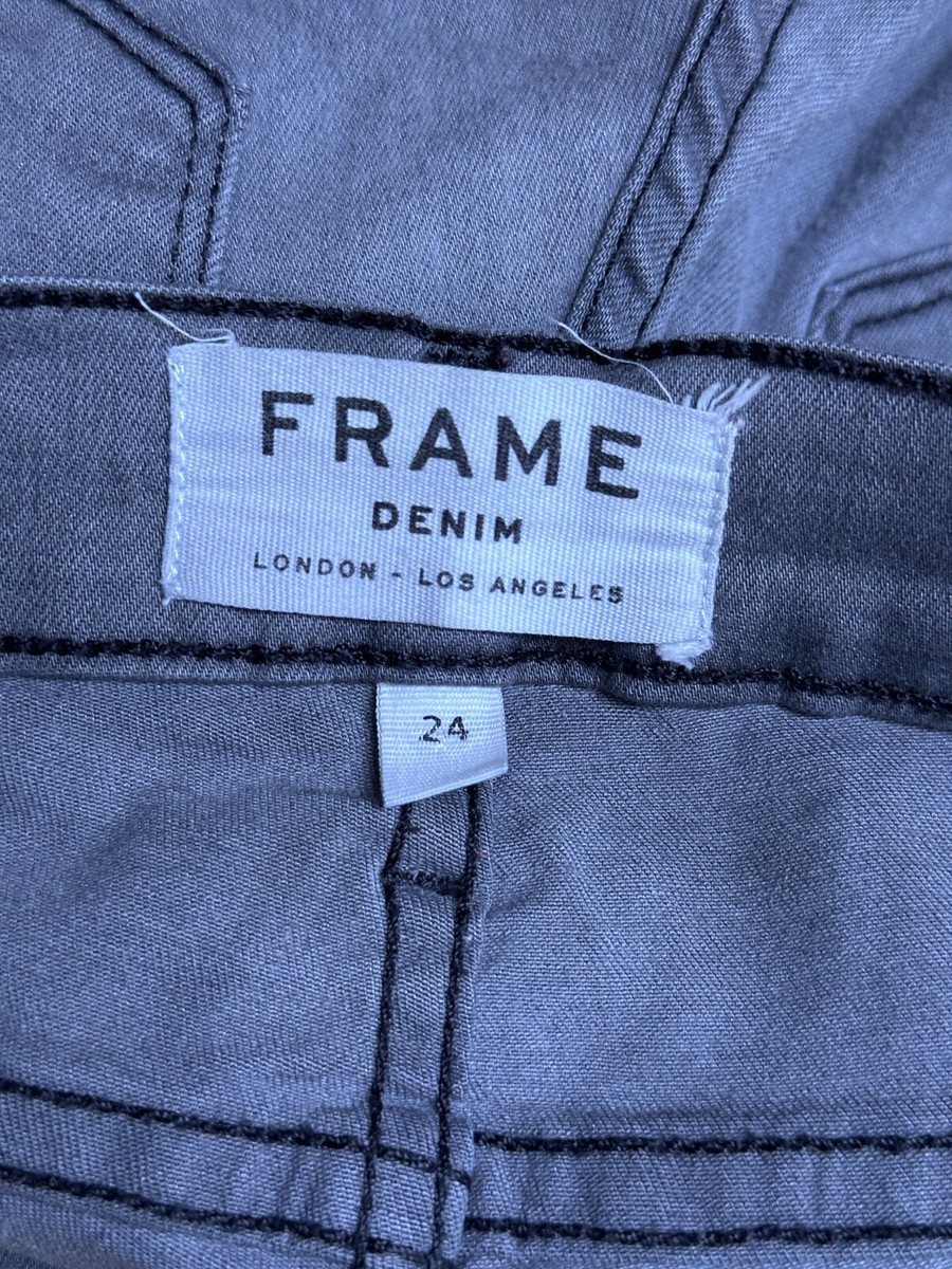 Pantalon Jean Femme FRAME Le Skinny De Jeanne - Taille 24, Gris, Coupe Slim