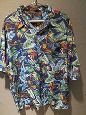 Vintage Reyn Spooner Gary's Island Dick's last Resort Hawaiian Shirt XL