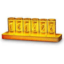 Modern Digital RGB LED Clock Colorful Home Décor Alarm Clock Ref Nixie Tube Era