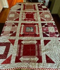 Vintage Handmade Baby Crib Quilt Raggedy Ann  Andy- Table Cloth- Great Quality