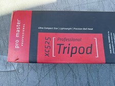 Tripod ProMaster Professional SLR Camera XC525 New In Box Never Used Black