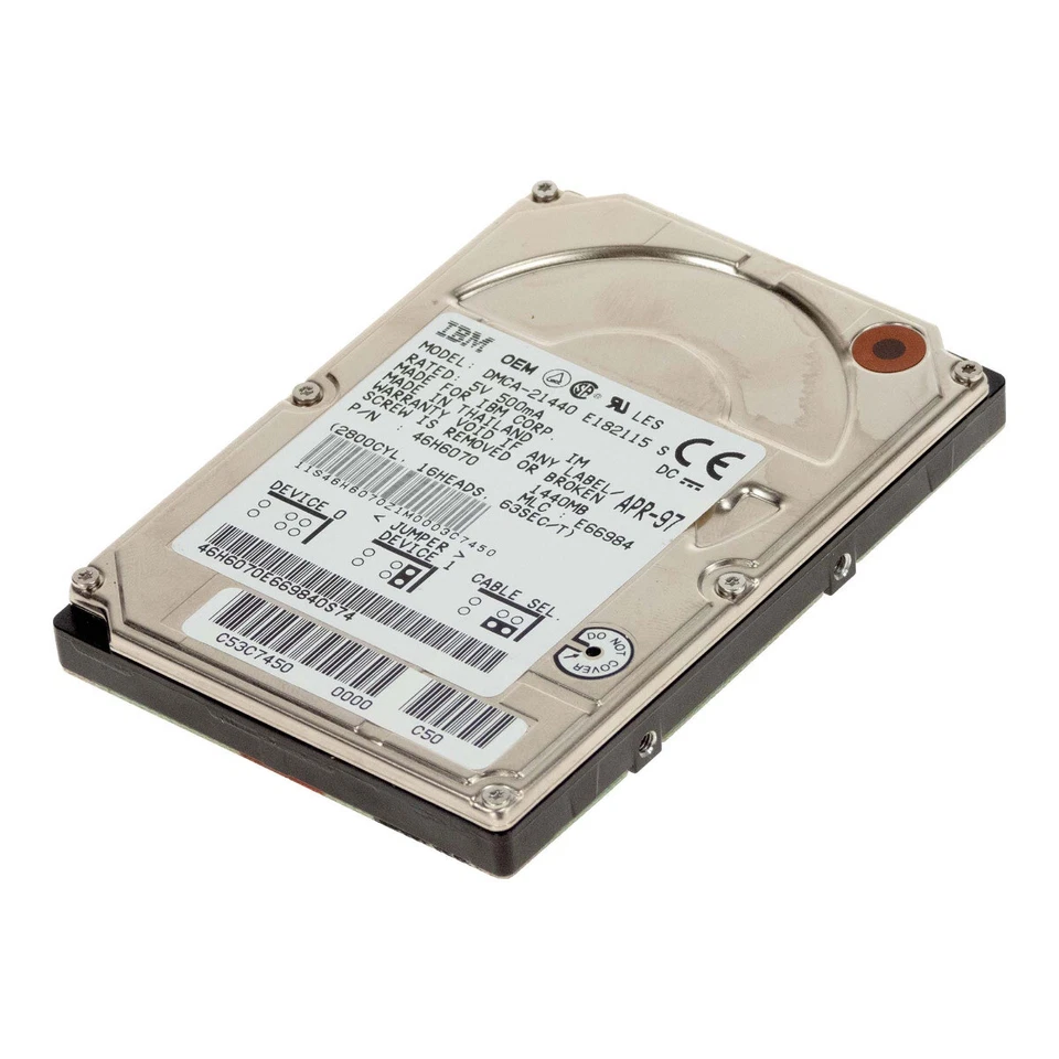 IBM DMCA-21440 1440MB Ide / Ata 2.5 " 5.4K RPM 2MB Cache 46H6070 - Immagine 2 di 3