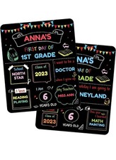 First and Last Day of School Colorful Dry Erase Board 12" x 8.5" NEW
