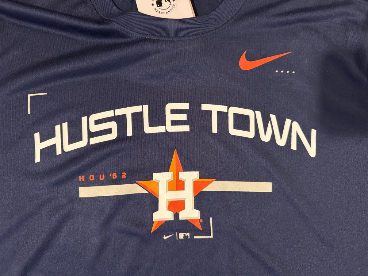 ナイキMLBヒューストンアストロズ長袖プルオーバーゲームシャツ USA企画XXL houston-astros-mens-nike-city-