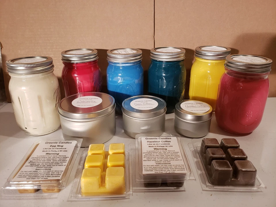 16oz Jar candle, Max Scented 100% Soy Wax over 100 Scents - Image 2 of 3