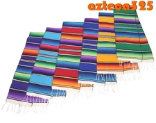 Large Woven Mexican Sarape Zarape Table Runner 12" Wide 72" long