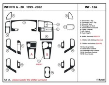 Real Carbon Fiber Dash Trim Kit For Infiniti G20 1999-2002