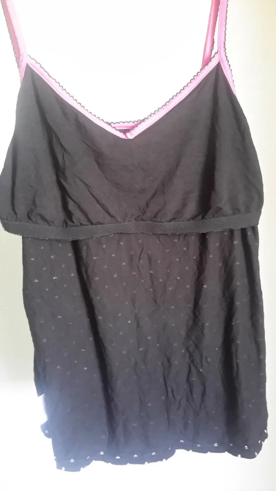 Jenni Intimates By Jennifer Moore Black/Hearts/Pink Tank Top Size L Pre-owned - Image 4 of 4