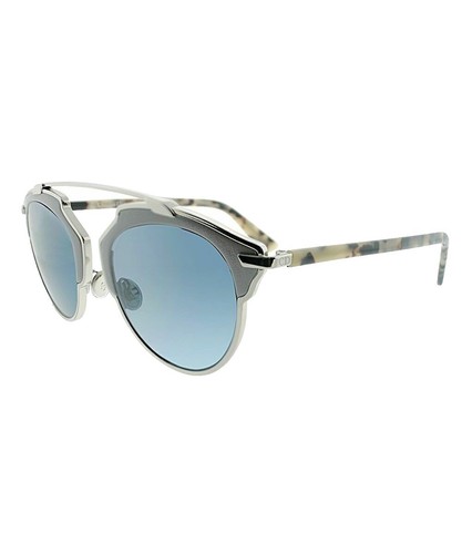 SWAROVSKI スワロフスキー Swarovski SK139 Silver Blue Sunglasses 16X SW139 Round Metal 54-21