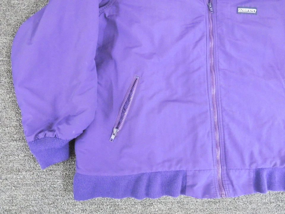 Chaqueta Lands End Squall para mujer XL púrpura cremallera completa manga larga forrada de vellón Foto 3 de 4