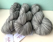 (3) Knit Picks Hawthorne Fingering  SLATE Kettle Dyed - Wool/Nylon  357 yds/100g