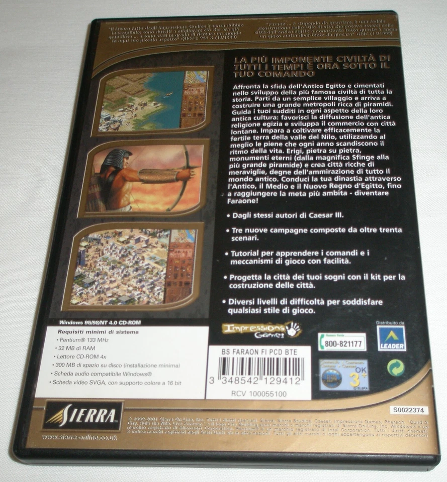FARAON GIOCO PER PC CD-ROM ITALIANO - Immagine 3 di 3