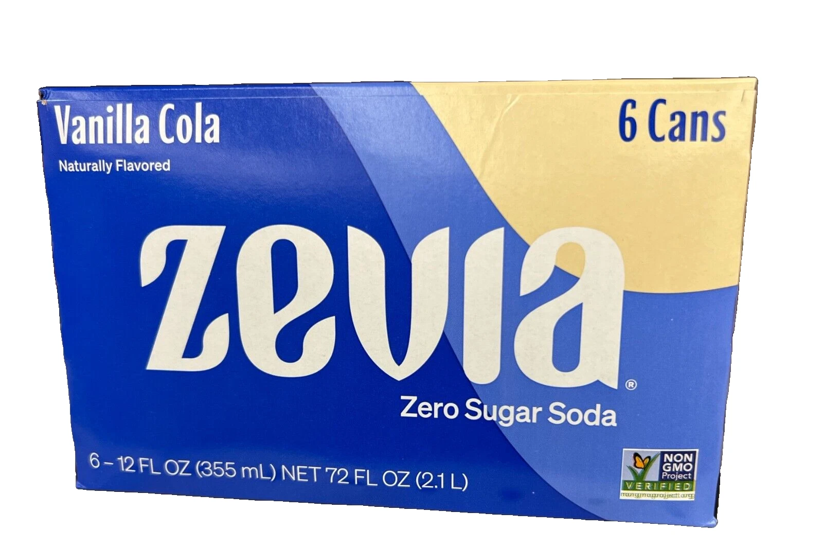 Zevia Vanilla Cola Non-GMO Naturally Flavored Zero Sugar Soda Pop 6 pack