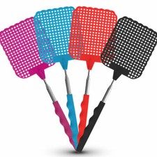 4pk Fly Swatter Telescopic Long Extendable 26-73cm Swat Bug Insect Mosquito Wasp