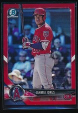 JAHMAI JONES 2018 Bowman Chrome Draft RED REFRACTOR #/5 Angels Rookie Card RC