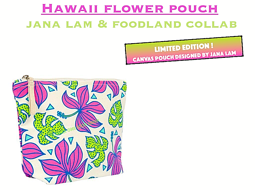 Hawaii Foodland bag JANA LAM Canvas Purse Pouch Hawaiian Bag