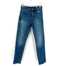 Levis Jeans Womens 25 White Oak Cone Denim Selvedge Ridgid Classic Distressed