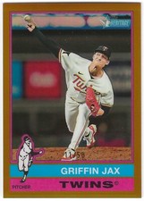 2025 Topps Heritage Gold Chrome Refractor #474 Griffin Jax Twins #ed 11/50