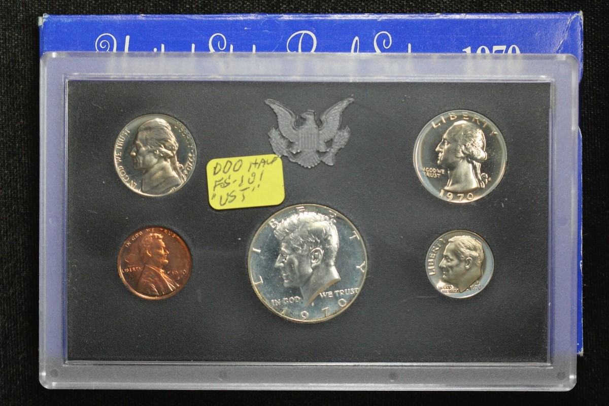 1970-S US Proof Set Doubled Die Obverse Kennedy Half Dollar FS-101