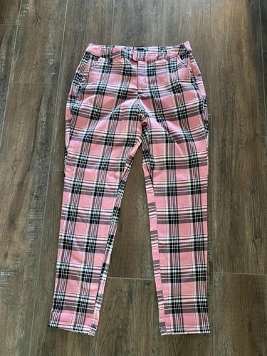 Hot Topic Punk Pink Plaid Pants Ladies 