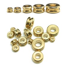 3mm 4mm 5mm 6mm 7mm Solid Brass Rondelle Gold Loose Metal Spacer Beads DIY