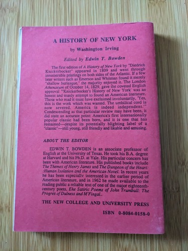 Washington Irving HISTORY OF NEW YORK Masterworks Of Literature Series 1964 PB - Picture 3 of 3