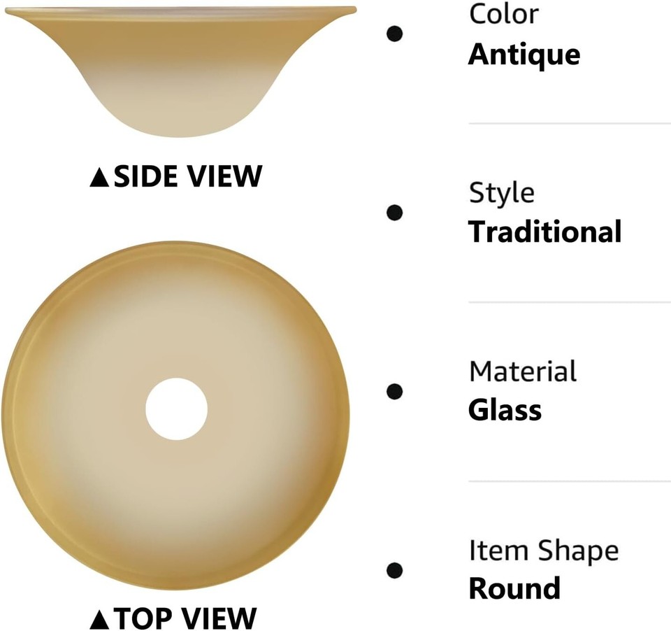 Antique Glass Lamp Shade for Floor lamp, Alabaster Torchiere Lamp Shade