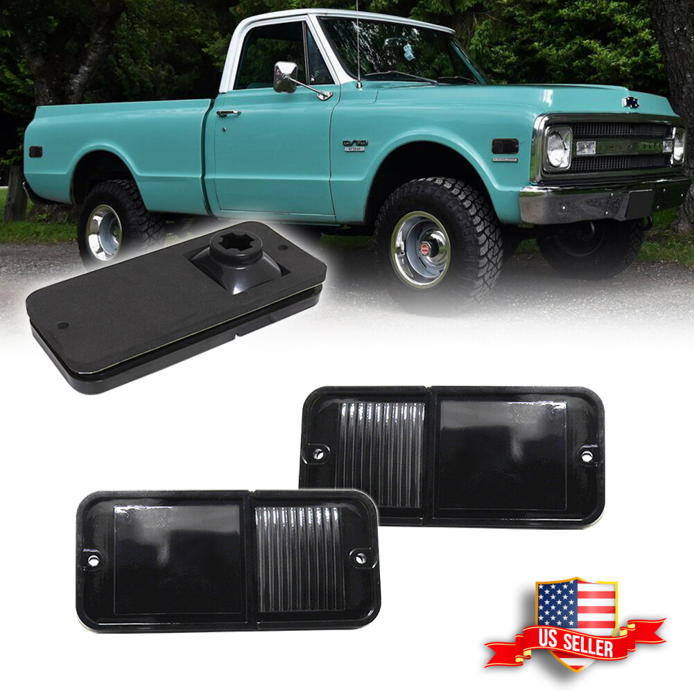 Smoked Side Marker Lights Pair for 1968-1972 Chevy GMC C/K Trucks