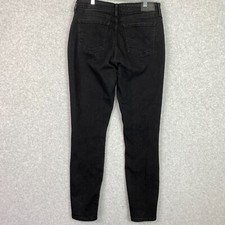 Levis Jeans Womens 8 Black Mid Rise Skinny Stretch Med Wash Denim