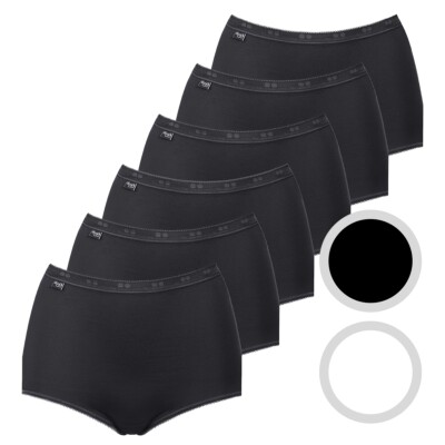 6er Spar-Pack - Sloggi - Basic+ - Damen - Maxi Slip - hoher Baumwollanteil