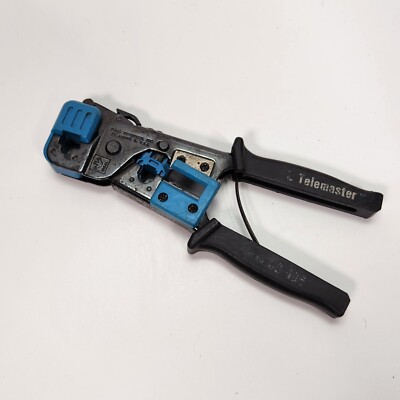 IDEAL 30-496 TELEMASTER CRIMP/CUT/STRIP STEEL FOR RJ-11 & RJ-45 MODULAR ...