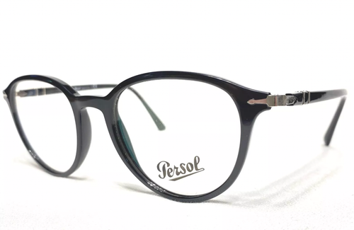 PERSOL PO 3169-V 1041 GLÄNZEND SCHWARZE BRILLE RX 50-19-145 MM ITALIEN NEU MIT HÜLLE - Bild 2 von 6