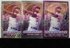 2021 Panini Chronicles Cody Bellinger Overdrive #19 (3) Purple Velocity, Blocks