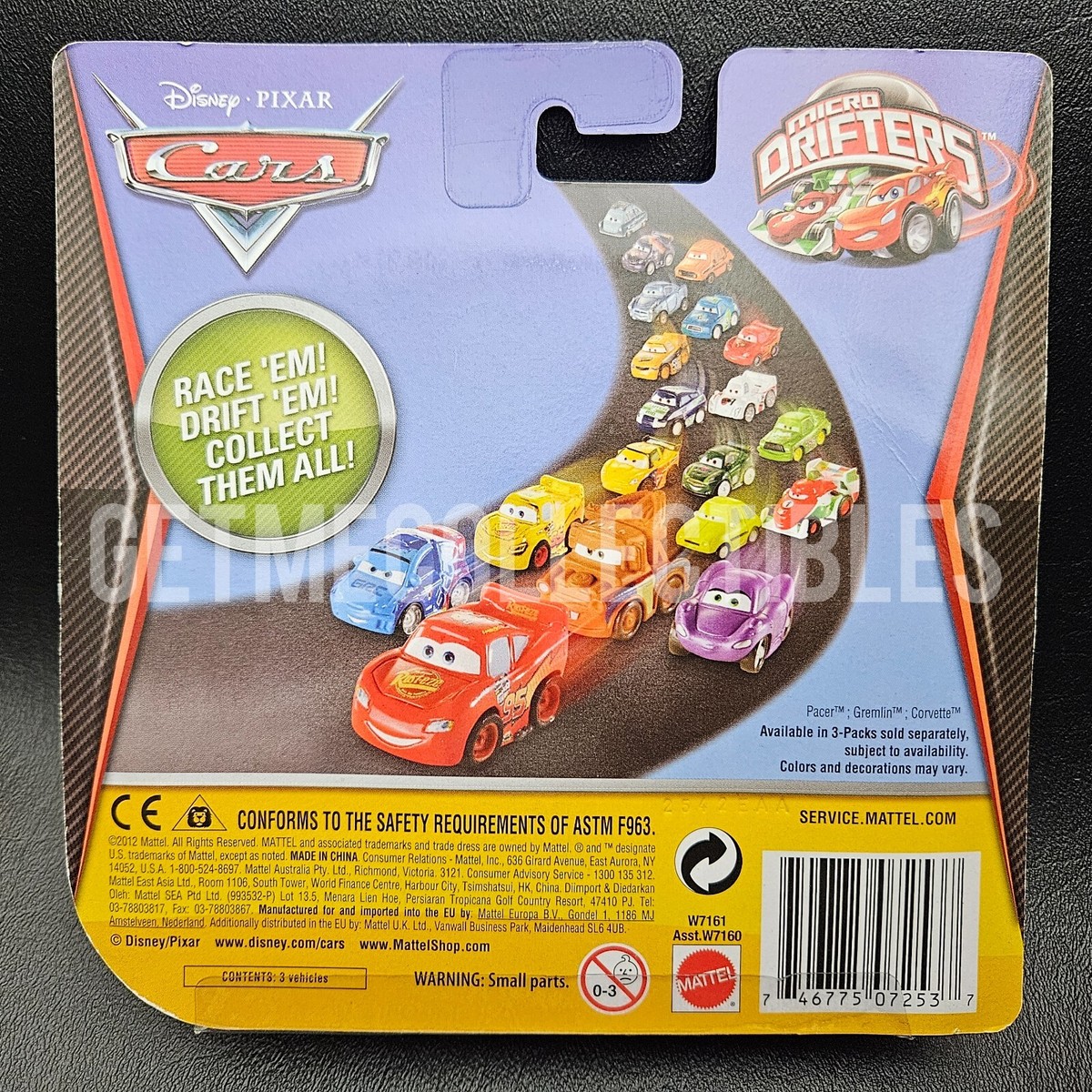 DISNEY PIXAR CARS MICRO DRIFTERS ACER HOLLEY GOLD LIGHTNING