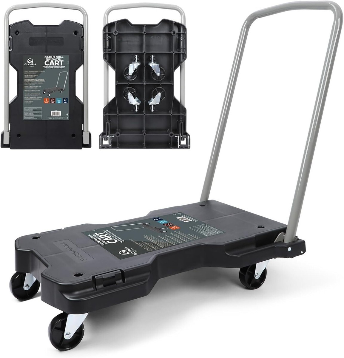 Olympia Tools Fully Folded Resin Push Cart Dolly 330 Loading
