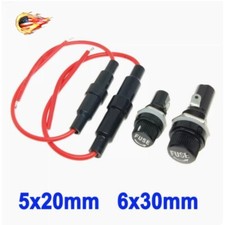 5x20mm In Line Glass Fuse Holder Splash Proof Screw Type 6x30mm Fuse Sleeve