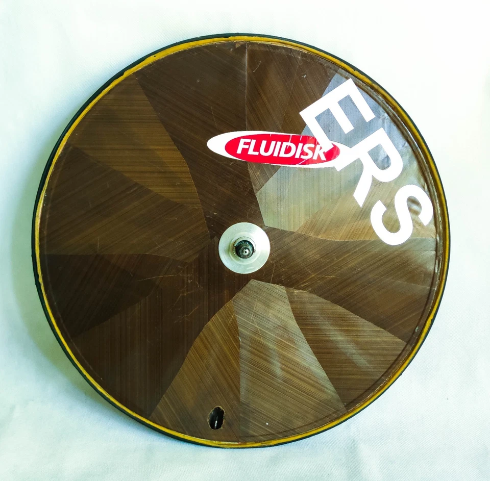 USSR Soviet Fluidisk 666 POCM kevlar 28" 700c rear disc wheel tubular track pist - Bild 2 von 4